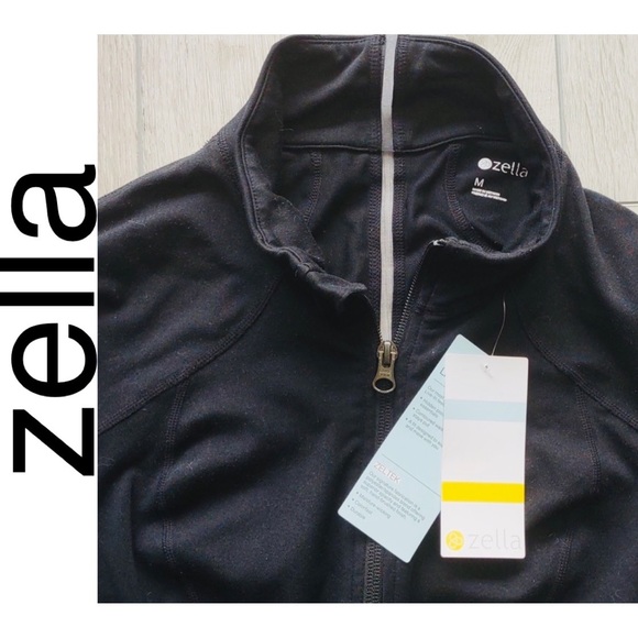 NEW!! ZELLA Black Presence Zip Up Jacket. NWT. SZ:M(8-10). NOW:$40. MRSP: $89. - Picture 8 of 9